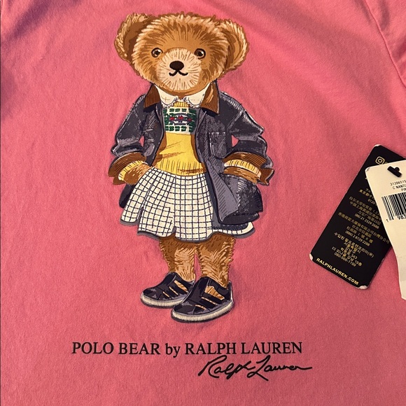 Ralph Lauren Pink Polo Bear Graphic Dress - Picture 6 of 6